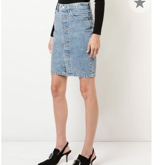 Levi’s mom jean skirt button front size 26 - Picture 5 of 6